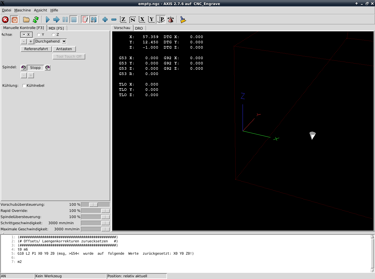 LinuxCNC Axis