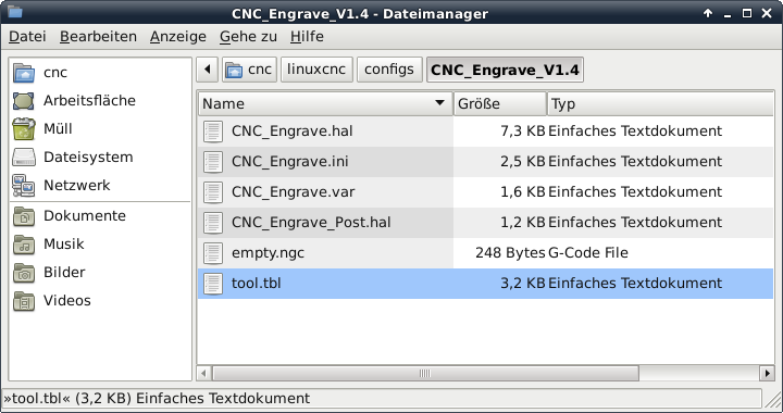 LinuxCNC Error Files