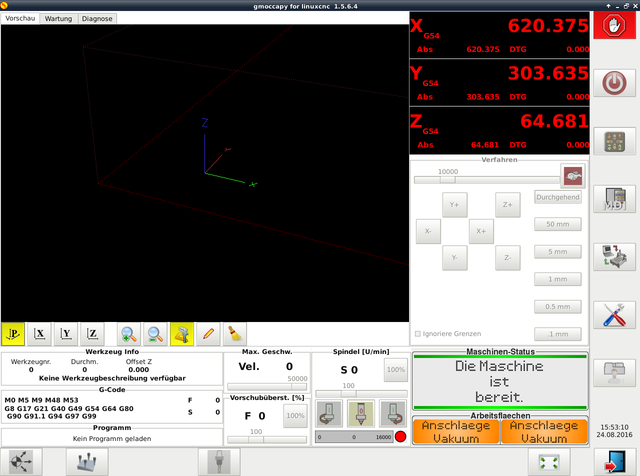 LinuxCNC Gemoccapy