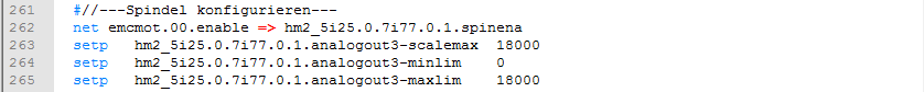 LinuxCNC Mesa Config Analog