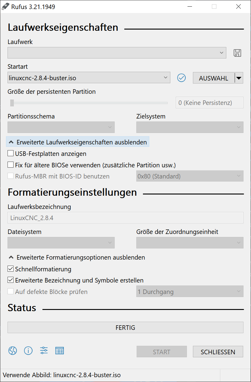 LinuxCNC StepConf Wizard