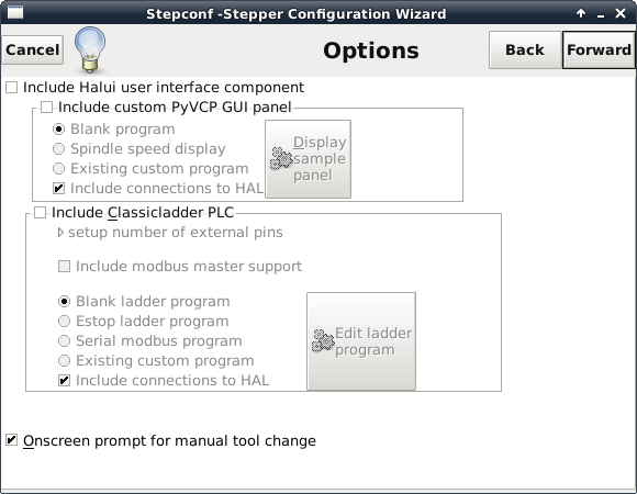 LinuxCNC Panel