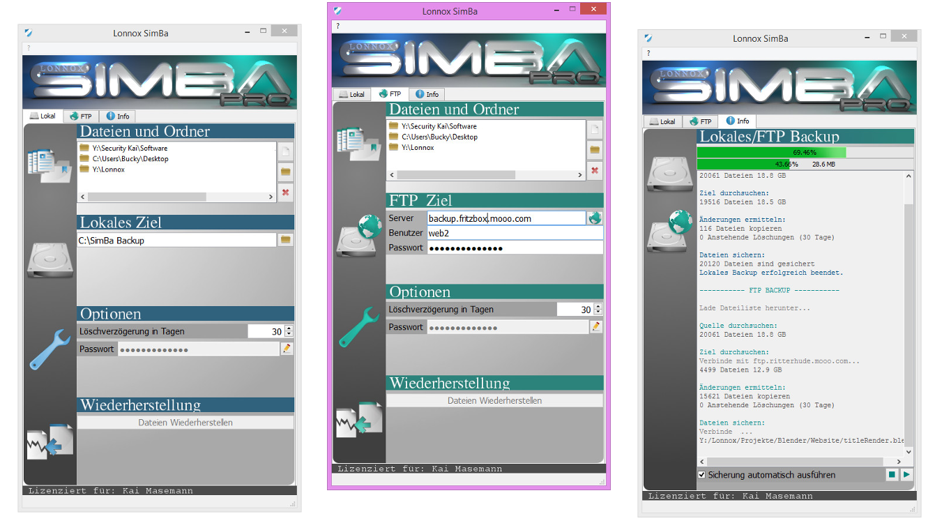 SimBa - Simple Backup Portfolio Bild